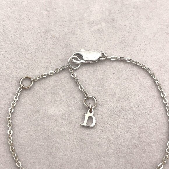 Auth Christian Dior CD Logo Pink Rhinestones SV Bracelet - Picture 3 of 10